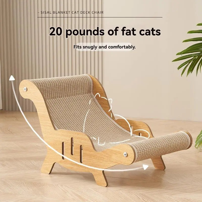 Premium Cat Scratching Post with Sisal Material, Anti-Slip Base, Multi-Functional Pet Lounge Chair, Self-Cleaning Design, Perfect Gift for Cats