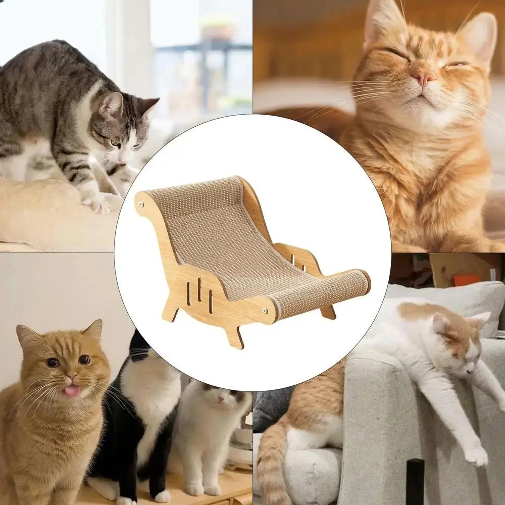 Premium Cat Scratching Post with Sisal Material, Anti-Slip Base, Multi-Functional Pet Lounge Chair, Self-Cleaning Design, Perfect Gift for Cats