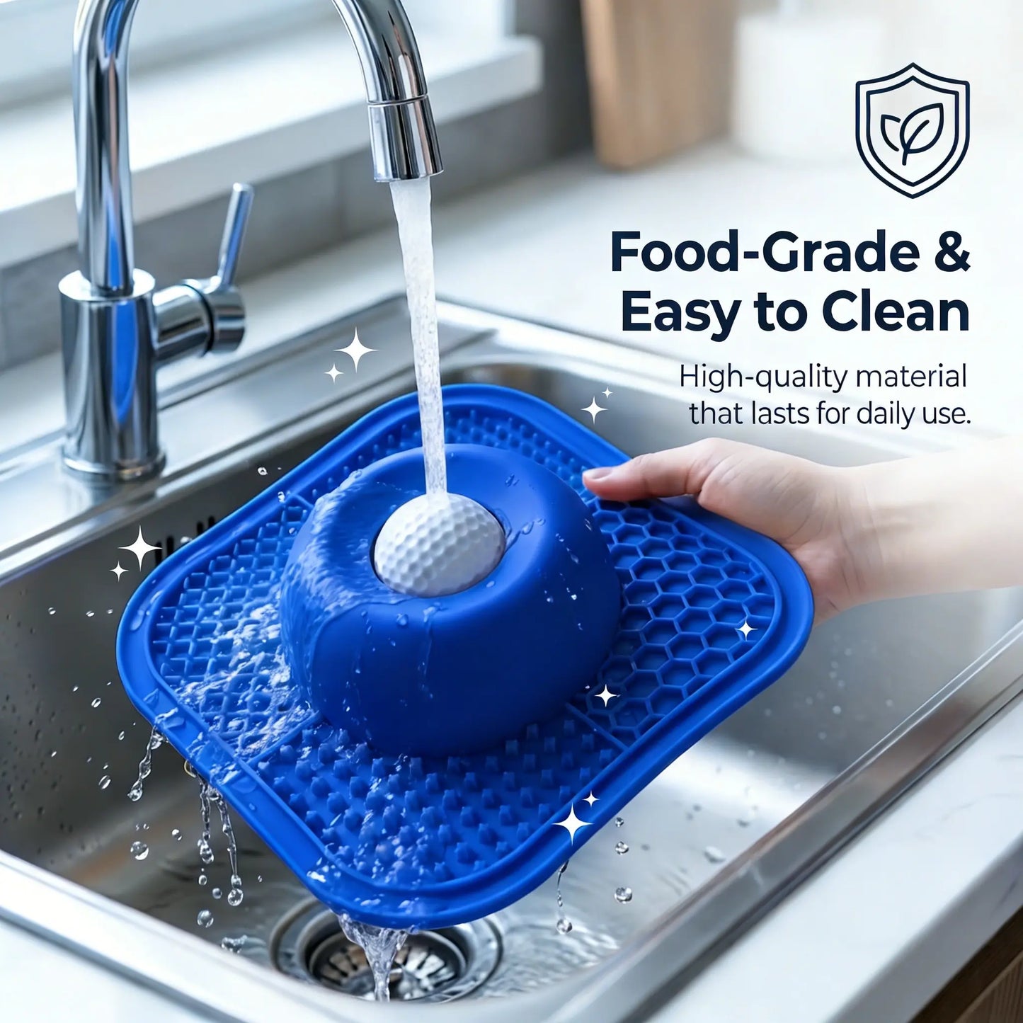 Dog Slow Feeder Bowl and Lick Mat Set - Food-Grade Silicone Anti-Slip Feeding Mat with Strong Suction Pad for Anxiety Relief and Mess-Free Use with Wet Food, Yogurt, and Peanut Butter