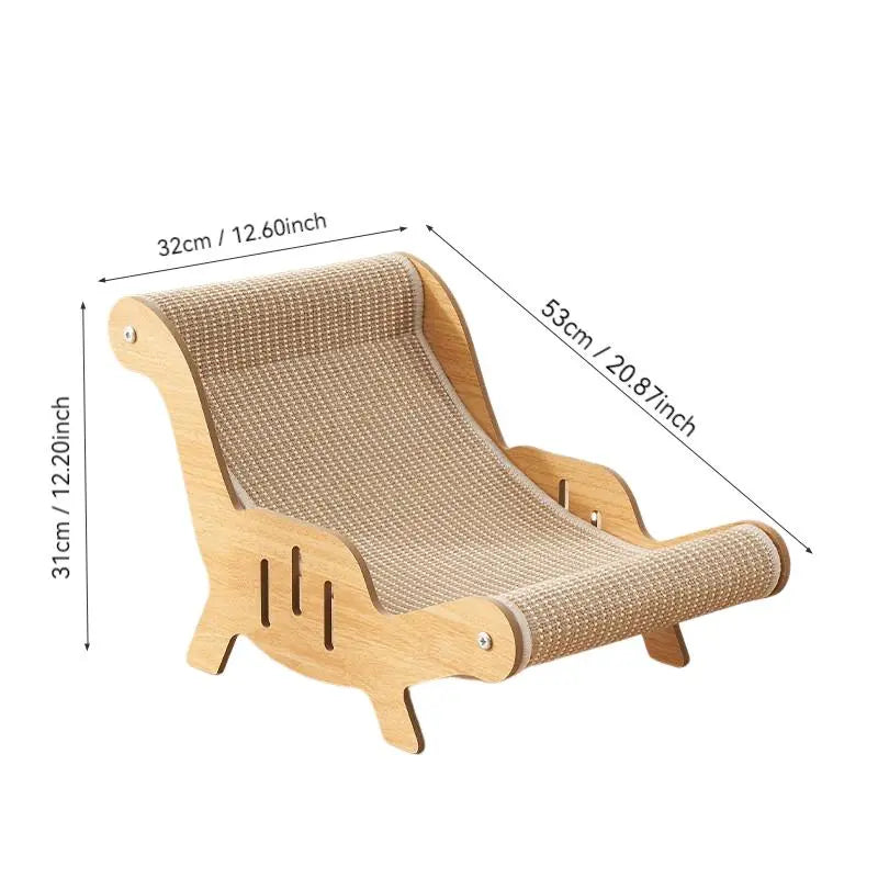 Premium Cat Scratching Post with Sisal Material, Anti-Slip Base, Multi-Functional Pet Lounge Chair, Self-Cleaning Design, Perfect Gift for Cats