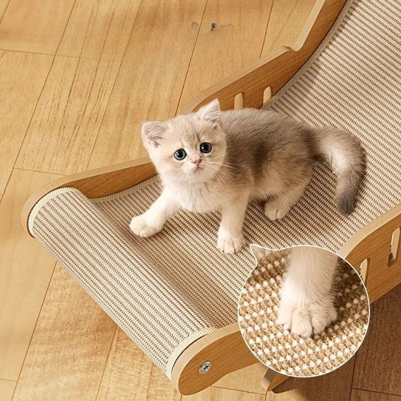 Premium Cat Scratching Post with Sisal Material, Anti-Slip Base, Multi-Functional Pet Lounge Chair, Self-Cleaning Design, Perfect Gift for Cats