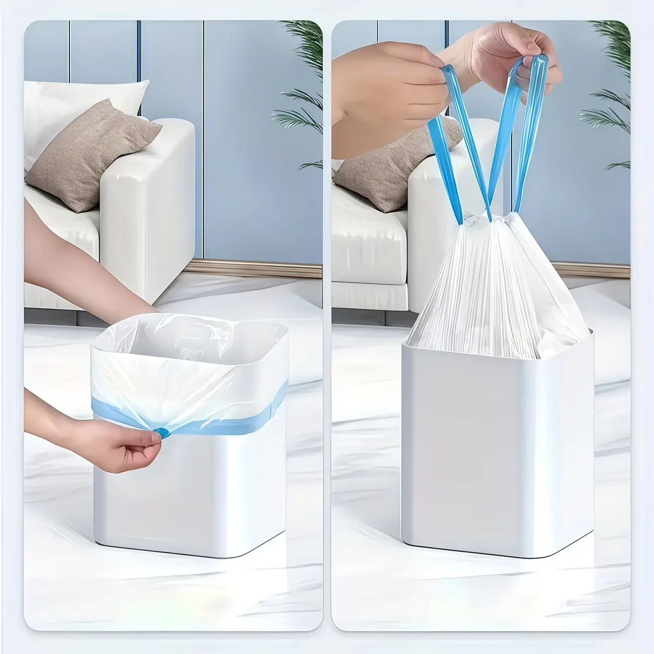4 Gallon Heavy-Duty Pet Waste Bags - Leak-Proof Drawstring Cat Litter Bags, Large Capacity Dog Waste Bags, and Durable Home Cleaning Trash Bags (Available in 5 or 10 Rolls)